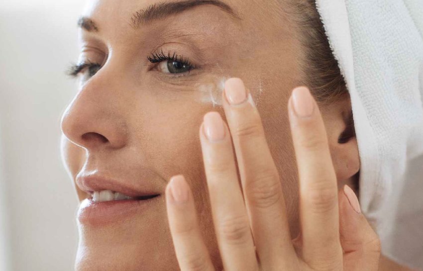 A girl having a Crystal Clear frozen facial treatment